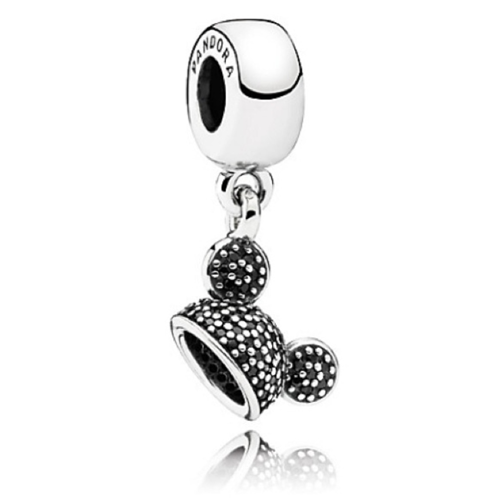 Disney Pandora Silver and Black Mickey Mouse Charm